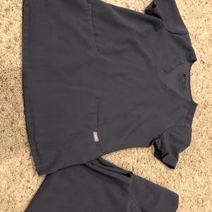 FIGS charcoal scrub set size XS